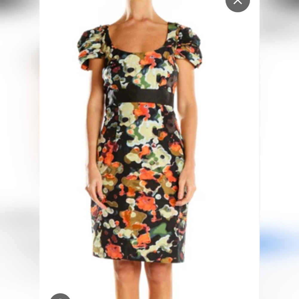 Anthropologie Moulinette Soeurs Whimsigoth Silk Blend Watercolor Dress SZ 2